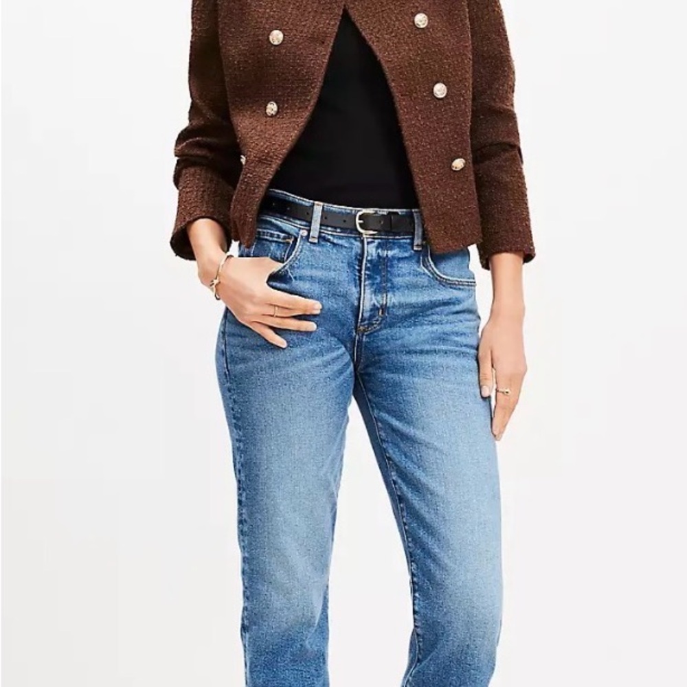 LOFT Fresh Cut Mid Rise Slim Jeans in Bright Vintage Wash